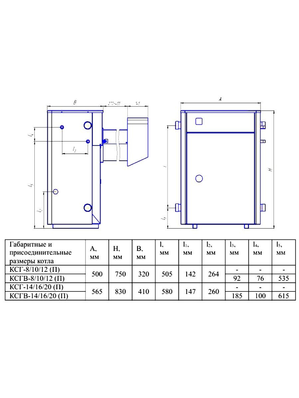 Котел газовый парапетный ЛУЧ КСГB-12П+дымоход 120 м2 (отопление + ГВС)