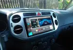 Магнитола для Volkswagen Tiguan 1 2007-2011, Golf Plus (аварийка треугольная, рамка серебро) - Teyes CC3-2K QLed Android 10, Быстрая, SIM-слот, 4G CarPlay
