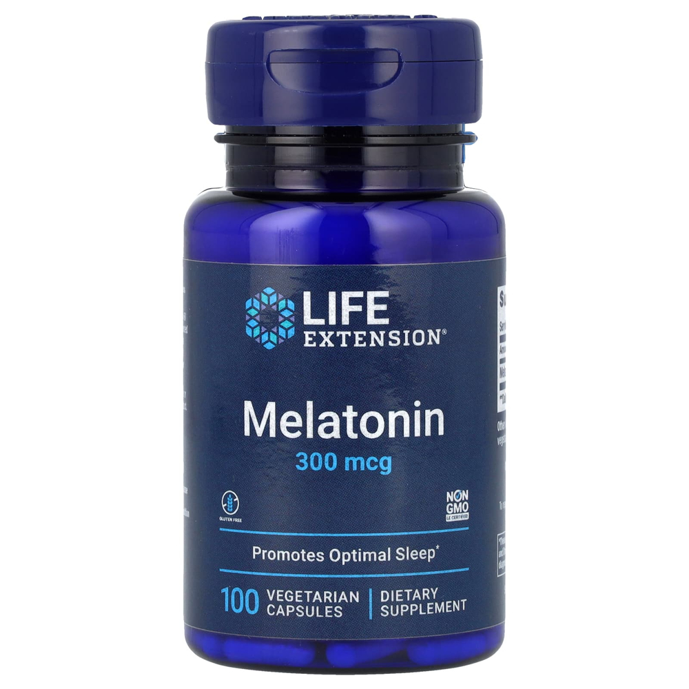 Life Extension, Мелатонин 100 овощных капсул