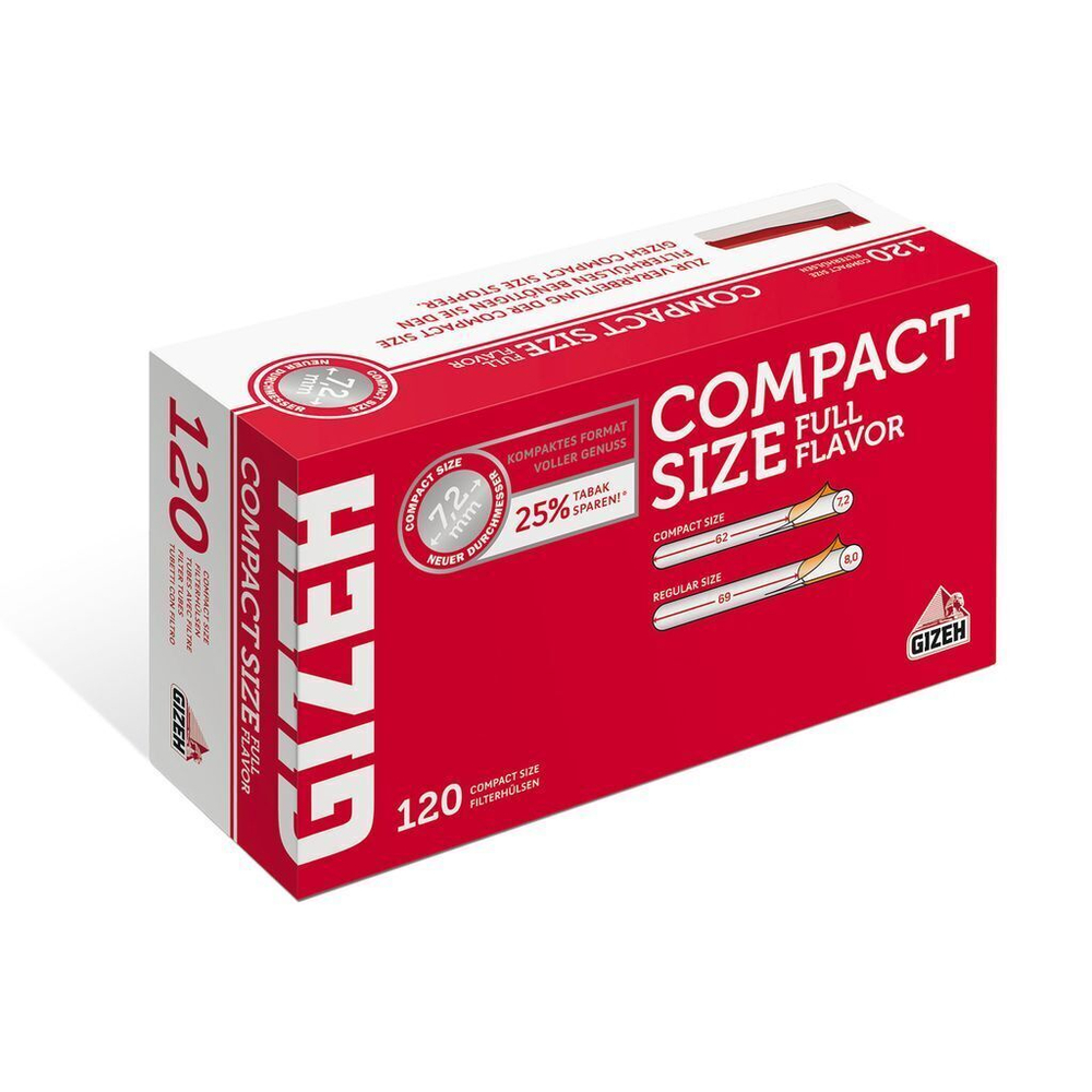 Гильзы для сигарет "Gizeh" Compact Size Full Flavour 120шт.