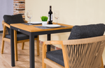 Стол обеденный Ideal Patio ТЕЛЛА алюминий, тик 80x80 см (4 ножки)