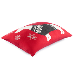 Подушка вязаная с новогодним рисунком 40х60см Tkano New Year Essential Fancy doggy