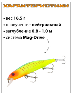 Воблер Минноу Orbit 110SP 110 мм 16.5 г цвет #011/840