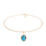 Колье Qudo TIVOLA big G aquamarine 404528.1 BL/G