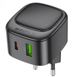 Зарядное устройство Borofone BAS22A PD20W+QC3.0 3A Type-C+USB Black