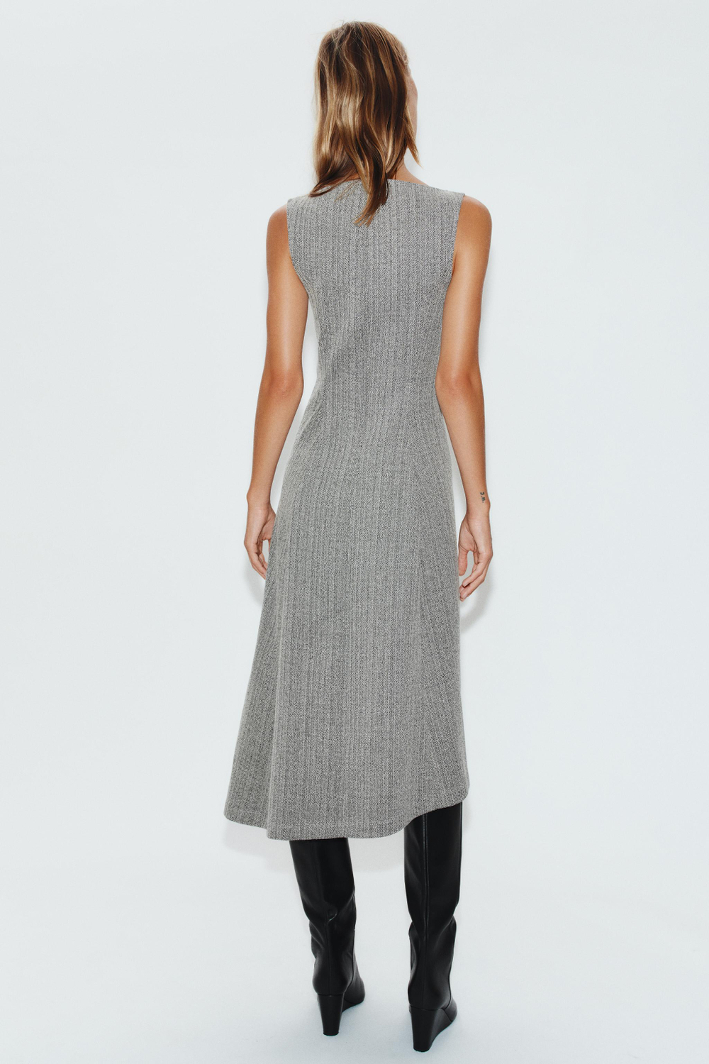АСИММЕТРИЧНОЕ ПЛАТЬЕ МИДИ — ZARA