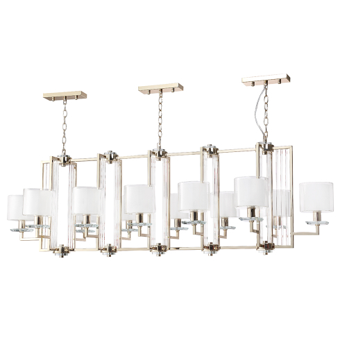 Подвесная люстра Crystal Lux NICOLAS SP12 L1600 GOLD/WHITE