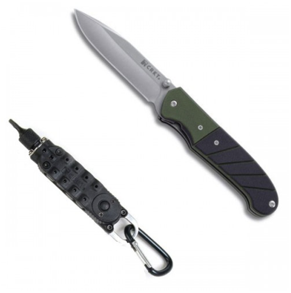 Цена наНабор CRKT полуавтоматический складной нож Ignitor Sport, сталь 8Cr14MoV, рукоять G-10 + Get a Way CR/6850GC