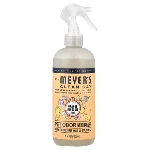 Mrs. Meyers Clean Day, нейтрализатор запаха домашних животных, цветок апельсина, 355 мл (12 жидк. унций)