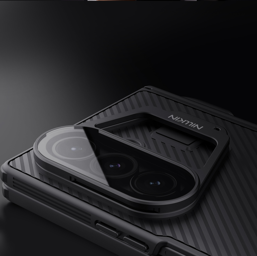 Чехол от Nillkin на Samsung Galaxy Fold 7, серия CamShield Prop Case (версия с прозрачной крышкой объектива и встроенным стилусом)
