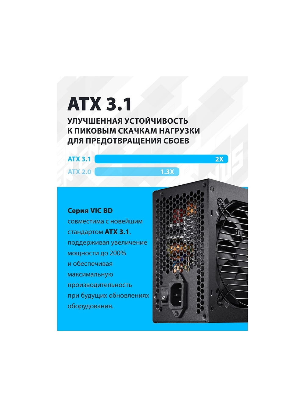 Блок питания FSP VIC-650BD ATX 650W, 80+ BRONZE (POA6500202)