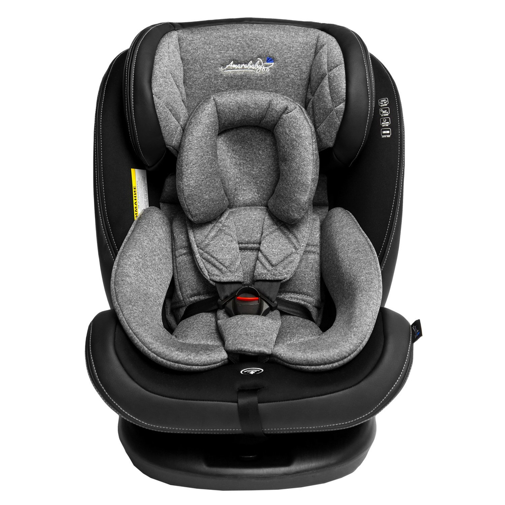 Автокресло детское AMAROBABY ST-3, Isofix класс D, группа 0+/1/2/3, (серый)