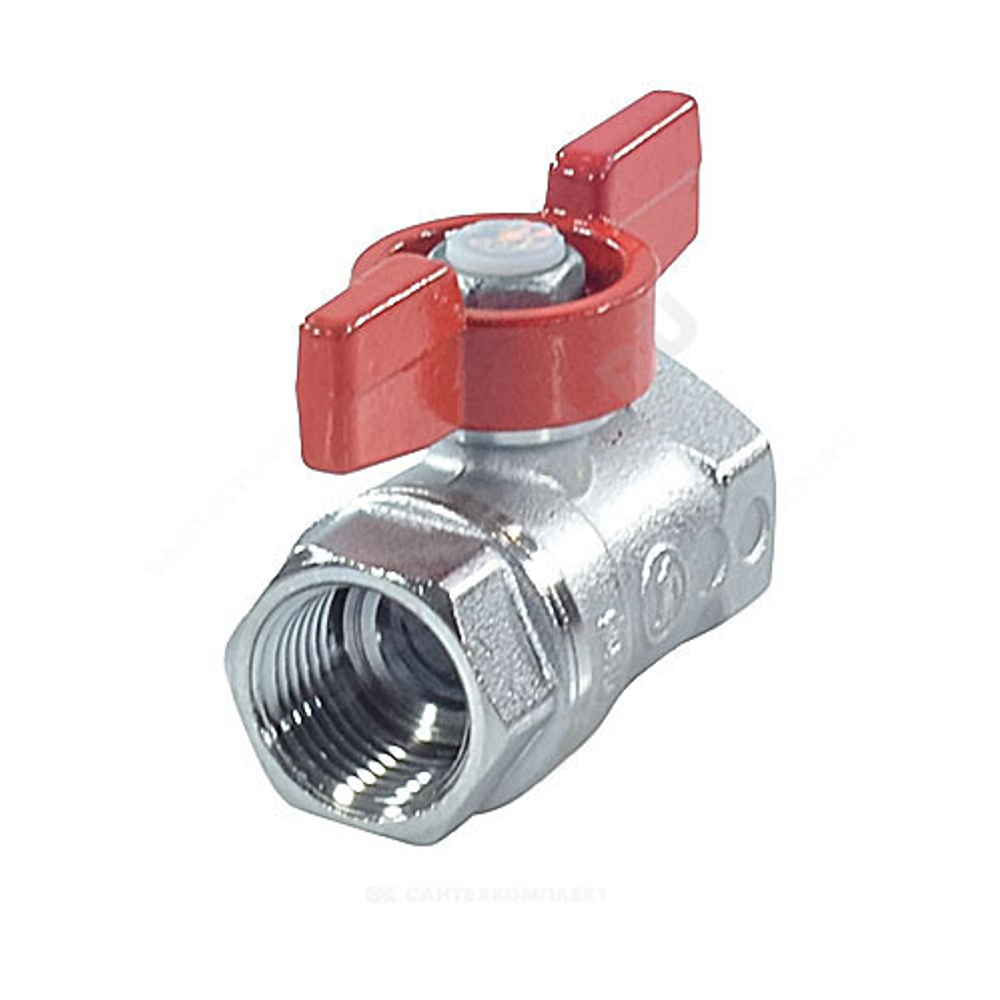 Кран шаровой латунь хром R251D Ду 20 Ру42 ВР бабочка Giacomini R251X004