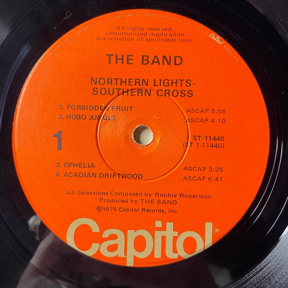 Винтажная виниловая пластинка LP The Band Northern Lights Southern Cross (США 1975)