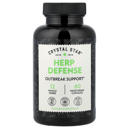 Crystal Star, Herp Defense, 60 вегетарианских капсул