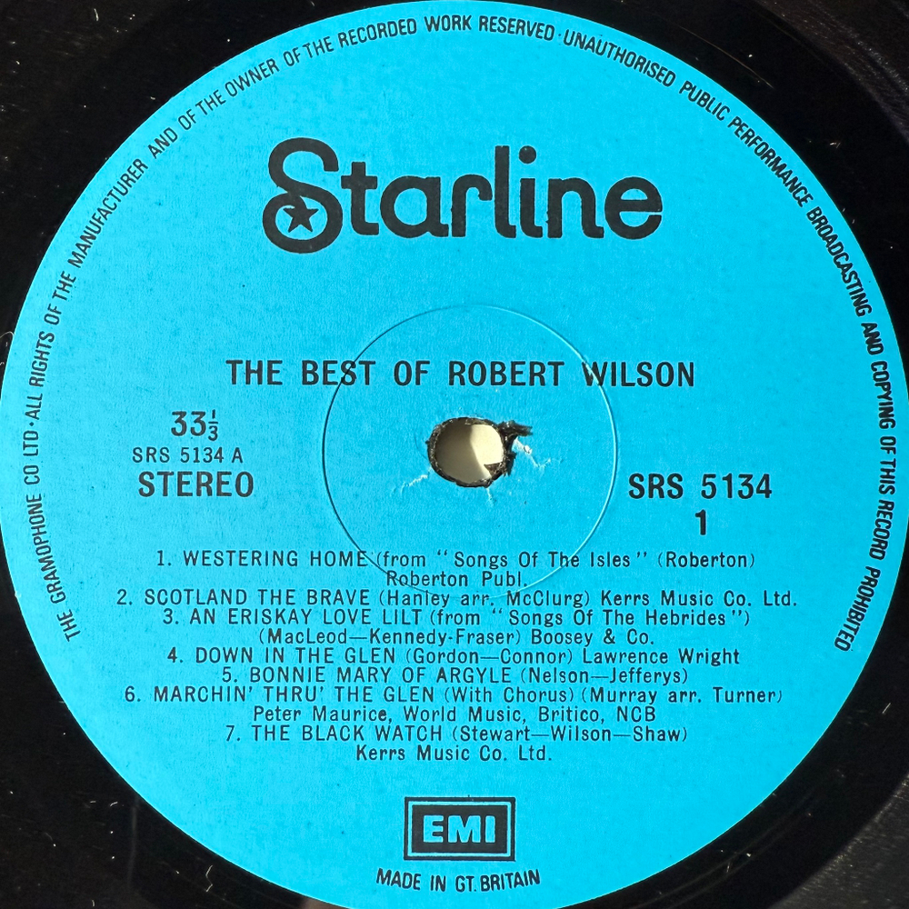 Robert Wilson ‎– The Best Of Robert Wilson (Англия 1972г.)