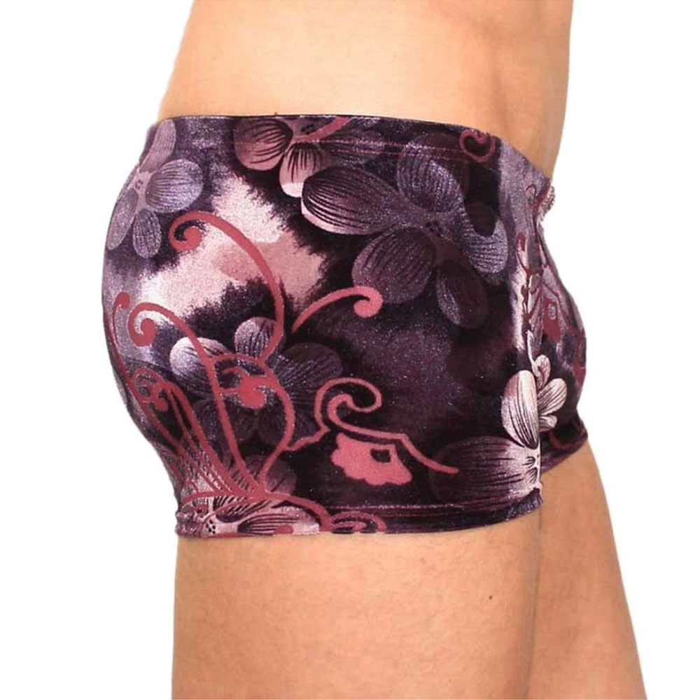 Мужские трусы-боксеры с узором под велюр Violet Flower Boxer (Размер: M) (Цвет: разноцветный)