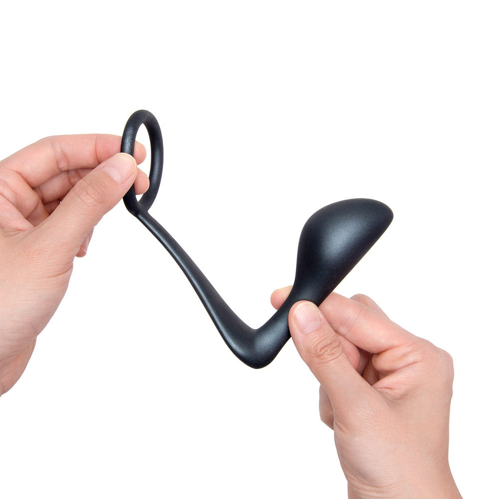 b-Vibe RINGER COCK RING & PLUG - Анальный плаг с кольцом