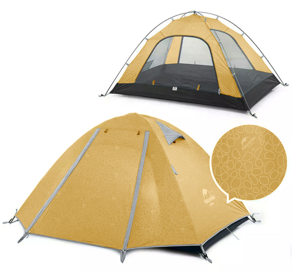 Палатка Naturehike P-Series 4-местная, алюминиевый каркас