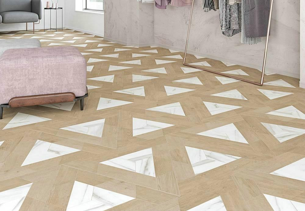 Wow 60 Grad Chevron А Calacatta 9.8x52.2