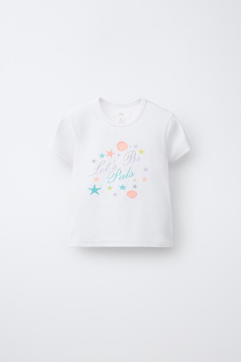ZARA ФУТБОЛКА С ПРИНТОМ, БЕЛЫЙ