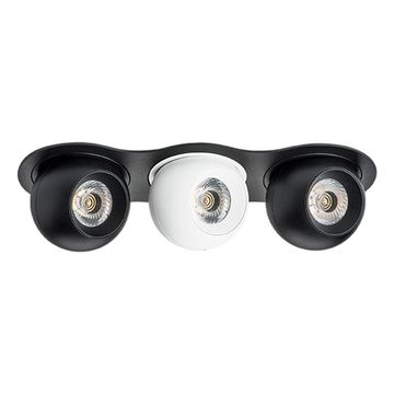 Комплект из светильников и рамки 3*LED 27W 4000K i637746474 чёрный/белый InteroBall Lightstar