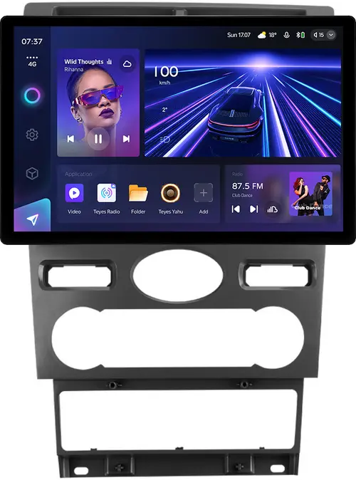 Магнитола для Ford Mondeo 3 2000-2006 (климат) - Teyes CC3-2K монитор 13", QLED+2K, Android 10, Быстрая, 4G SIM-слот, CarPlay