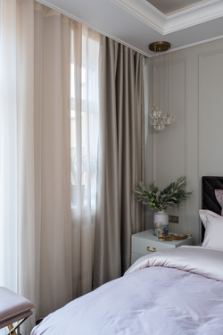 Ткань Портьера широкая без подклада 260x275 Garda Decor блэкаут 283107 Бежевый
