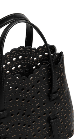 ALAÏA СУМКА MINA 20 ИЗ ВЕНСКОЙ ТЕЛЯЧЬЕЙ КОЖИ, ЧЕРНЫЙ