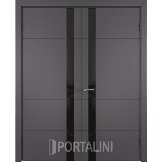 Цена на Распашная двустворчатая эмаль VFD Trivia Graphite стекло черное Купить Распашная двустворчатая эмаль VFD Trivia Graphite стекло черное