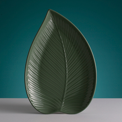Блюдо сервировочное 26х38см Mason Cash In The Forest Leaf серое/зеленое