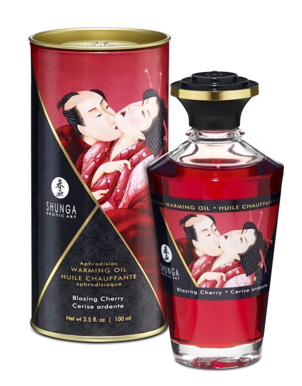 Shunga Afrodisiac Warming Oil - Разогревающее оральное масло, Пылающая вишня, 100 мл