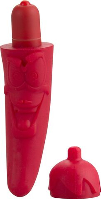 Красный мини-вибратор в виде перчика Red Hot Pepper (Цвет: красный)
