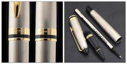 Ручка-роллер Waterman Expert 3, цвет: Stainless Steel GT, стержень: Fblk