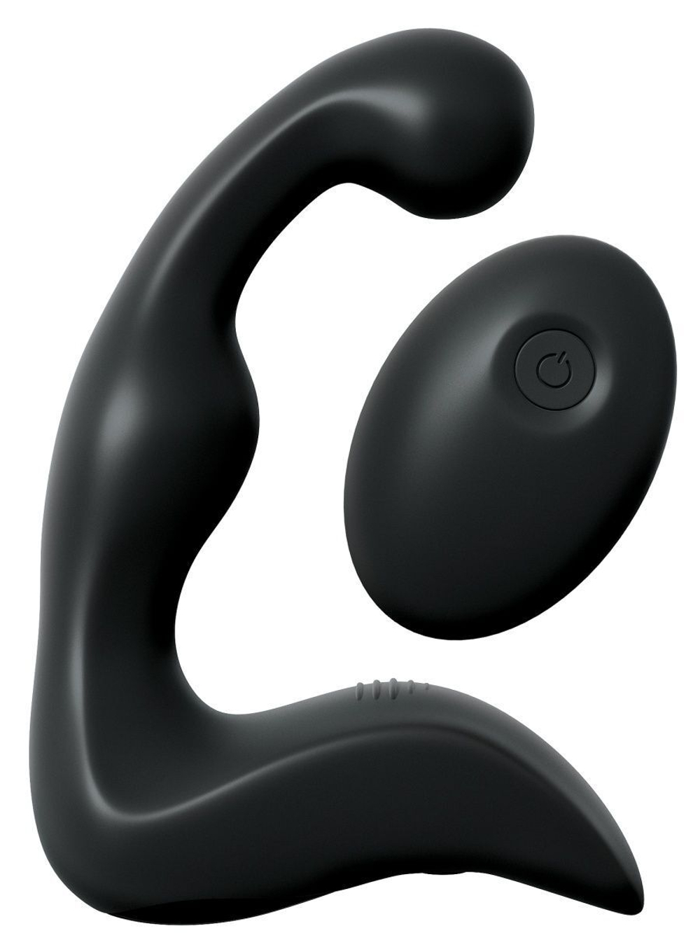 Черный вибромассажер простаты с пультом ДУ Control P-Spot Pro (Цвет: черный)