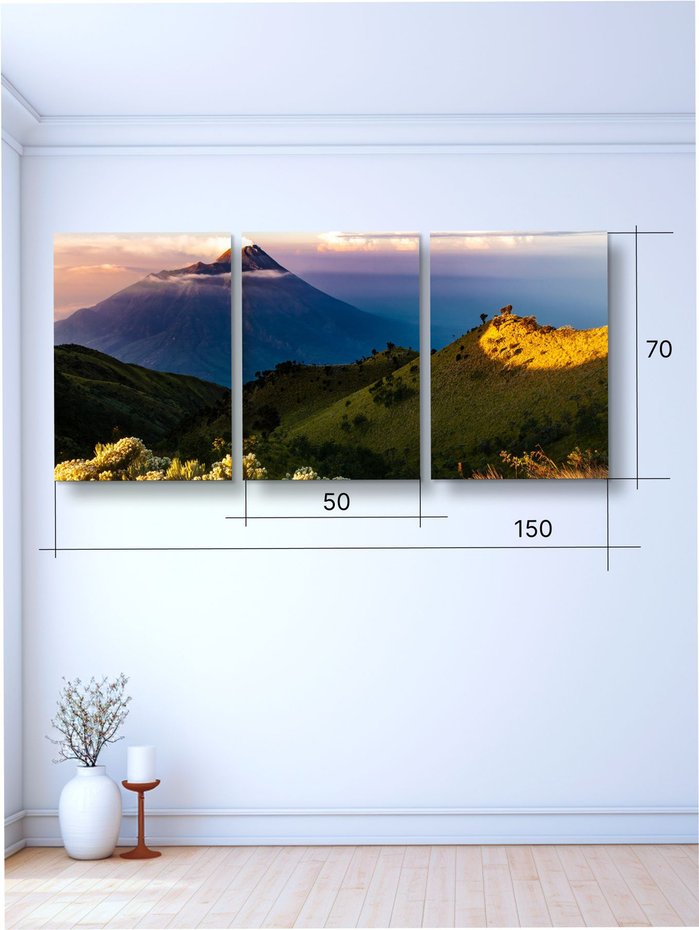Картина Великаны неба модульная 50x70см 3шт.