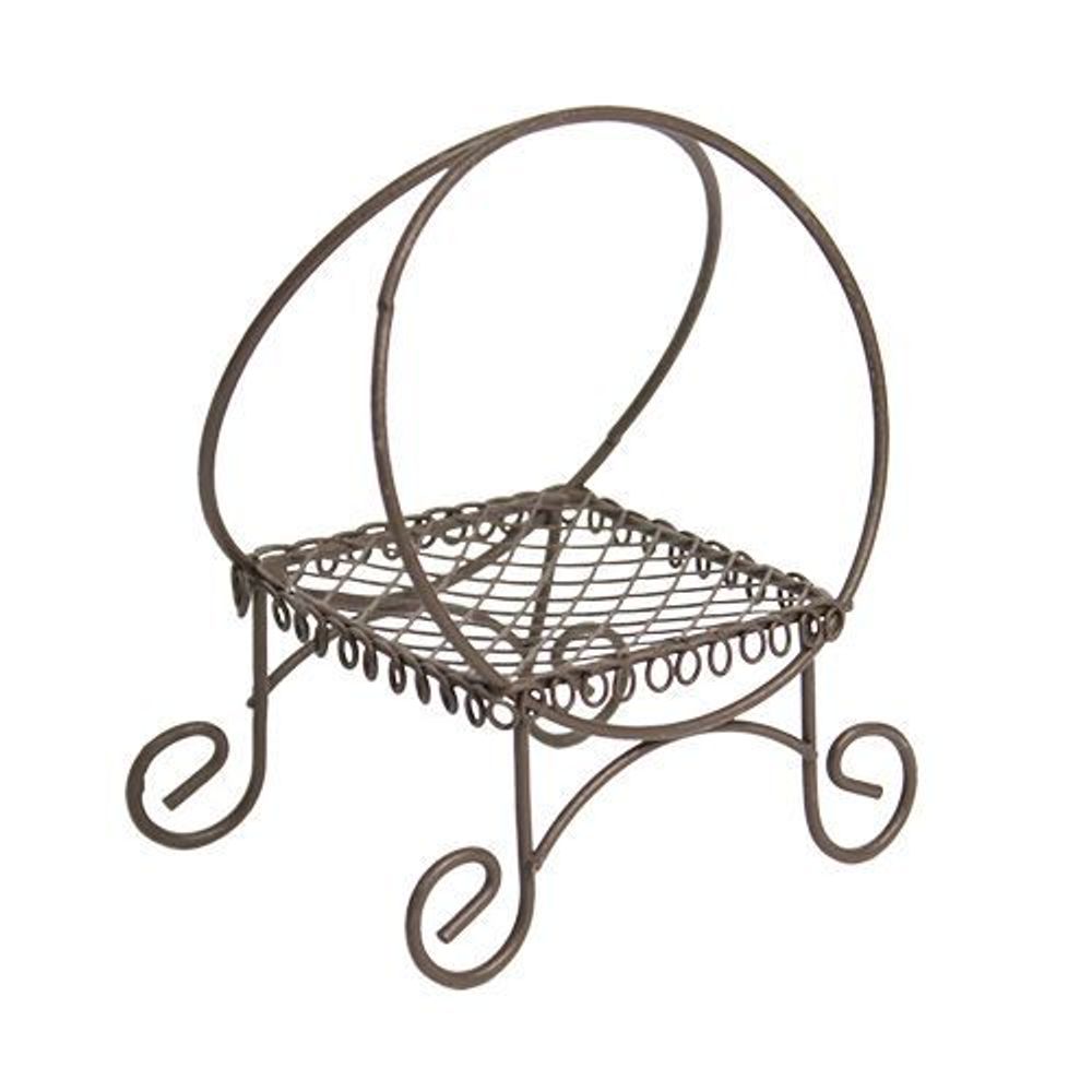 Миниатюра кукольная: Металлическая стойка для корзины, корич. 5х7,5х3х8см, Астра Миниатюра кукольная: Металлическая стойка для корзины, корич. 5х7,5х3х8см, Астра
