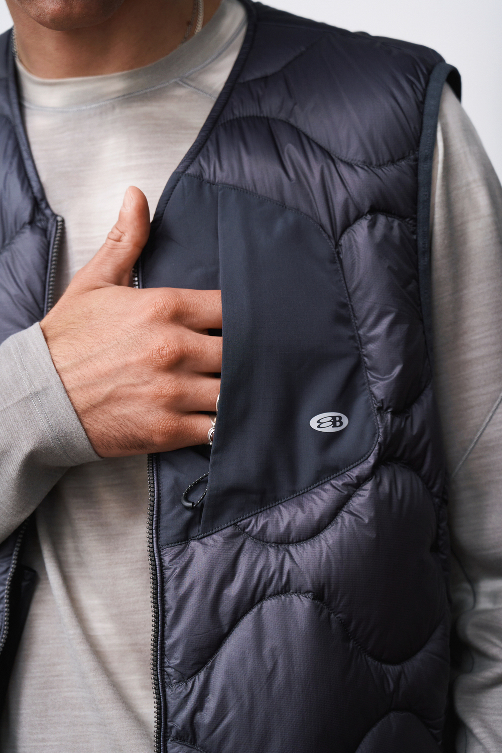 Жилет Blue Monte Gourd-Patterned Down Vest "Bakahe"
