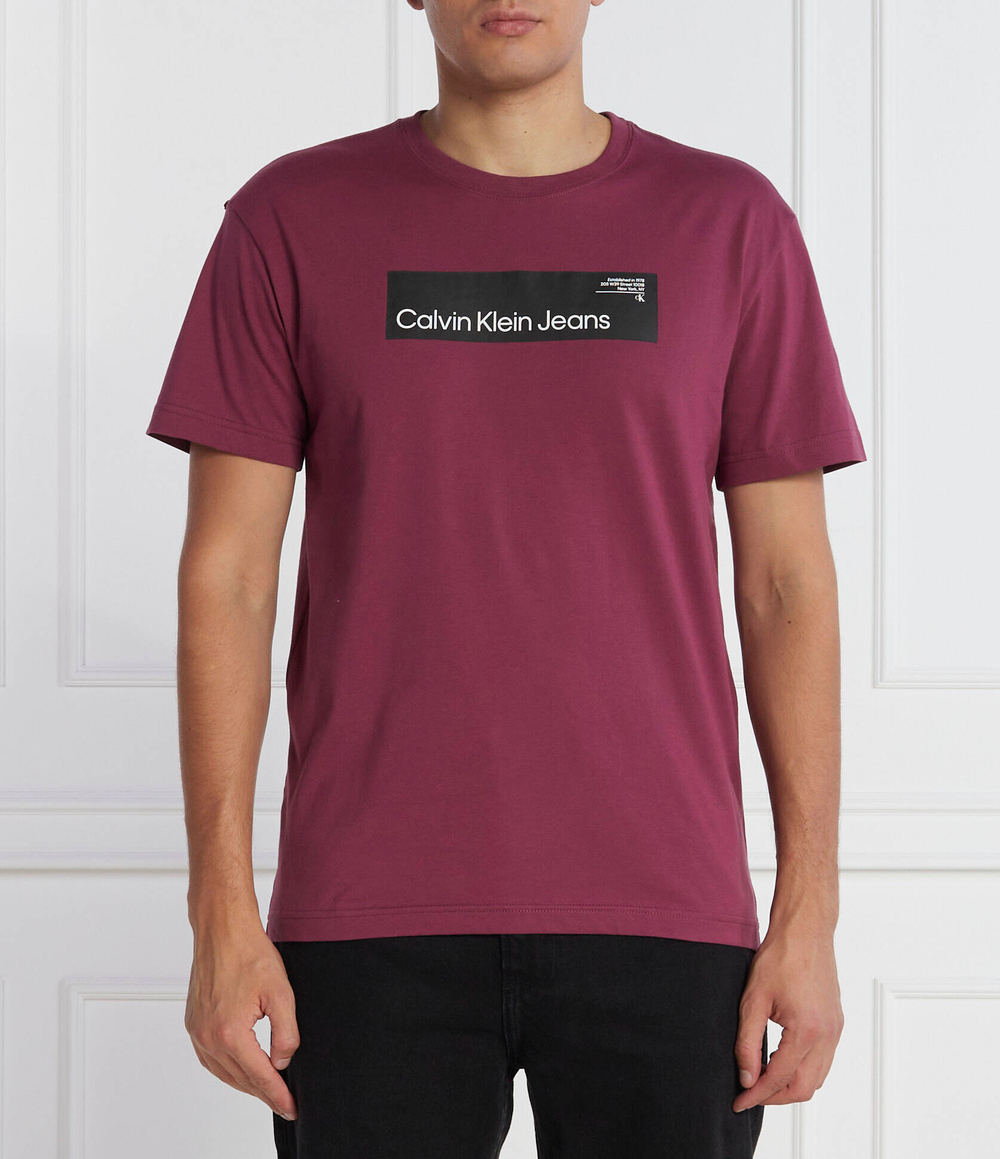 Футболка HYPER REAL BOX CALVIN KLEIN JEANS - фиолетовый(J30J324018)