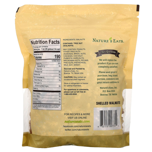 Nature's Eats, очищенные грецкие орехи, 448 г (16 унций)