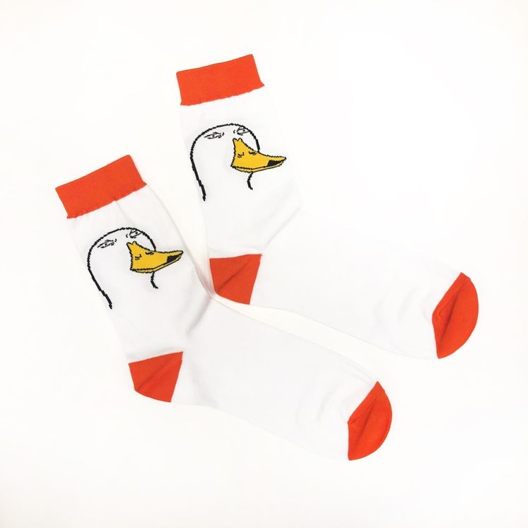 Носки BOOMERANGS Гусь, белый