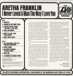 Aretha Franklin / I Never Loved A Man The Way I Love You (LP)