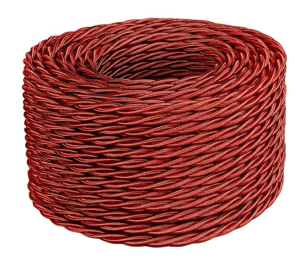 Ретро провод витой Красный шелк EDISEL 189-*** / TV+TV