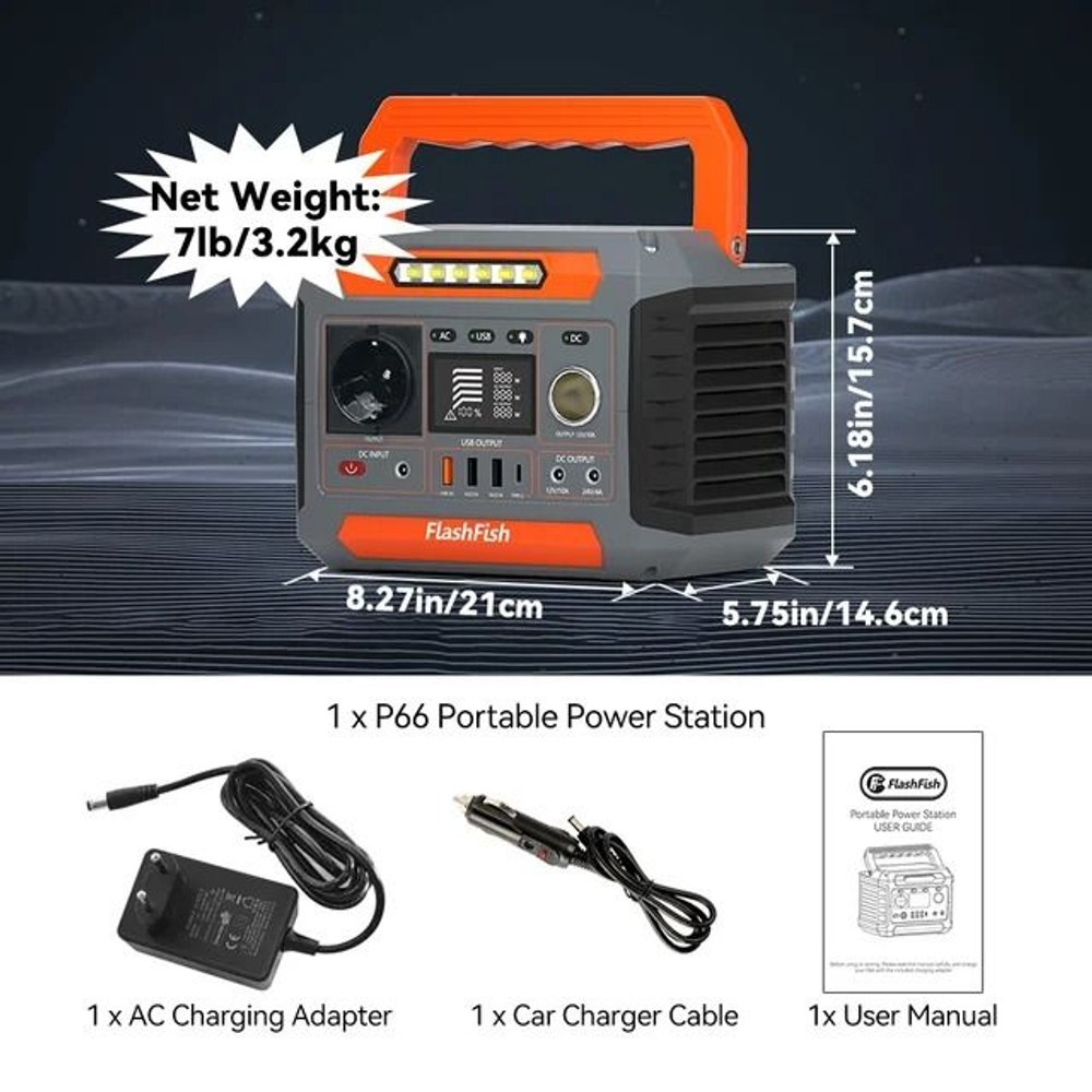 Электростанция портативная 230В 260Вт 78000mAh Flashfish 288,6Wh