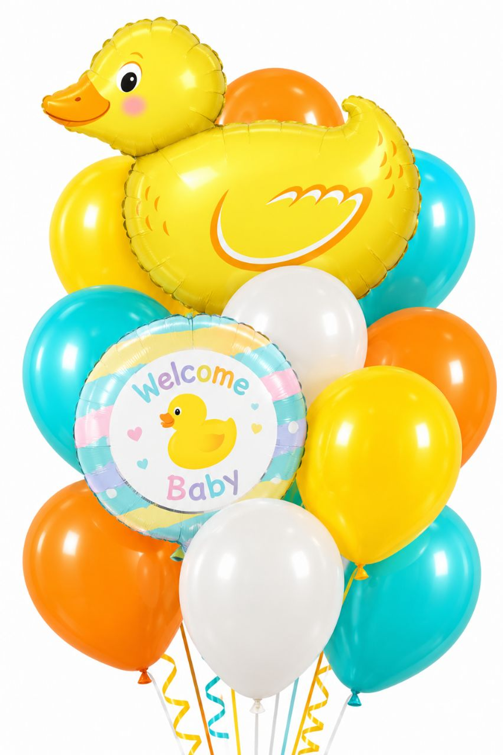 Букет шаров "Welcome baby: желтый утенок"
