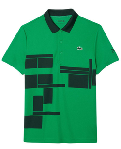Мужское теннисное поло Lacoste Tennis x Novak Djokovic Fan Version - зеленый