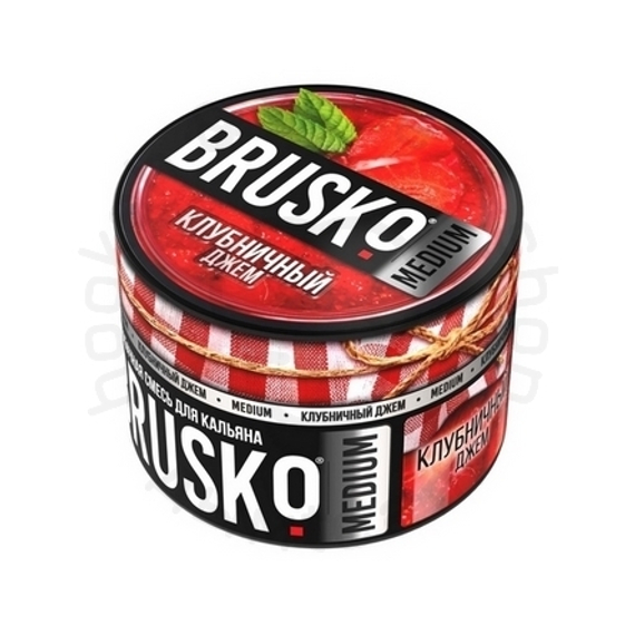 Бестабачная смесь для кальяна BRUSKO, 50 г, Клубничный джем, Medium (M)