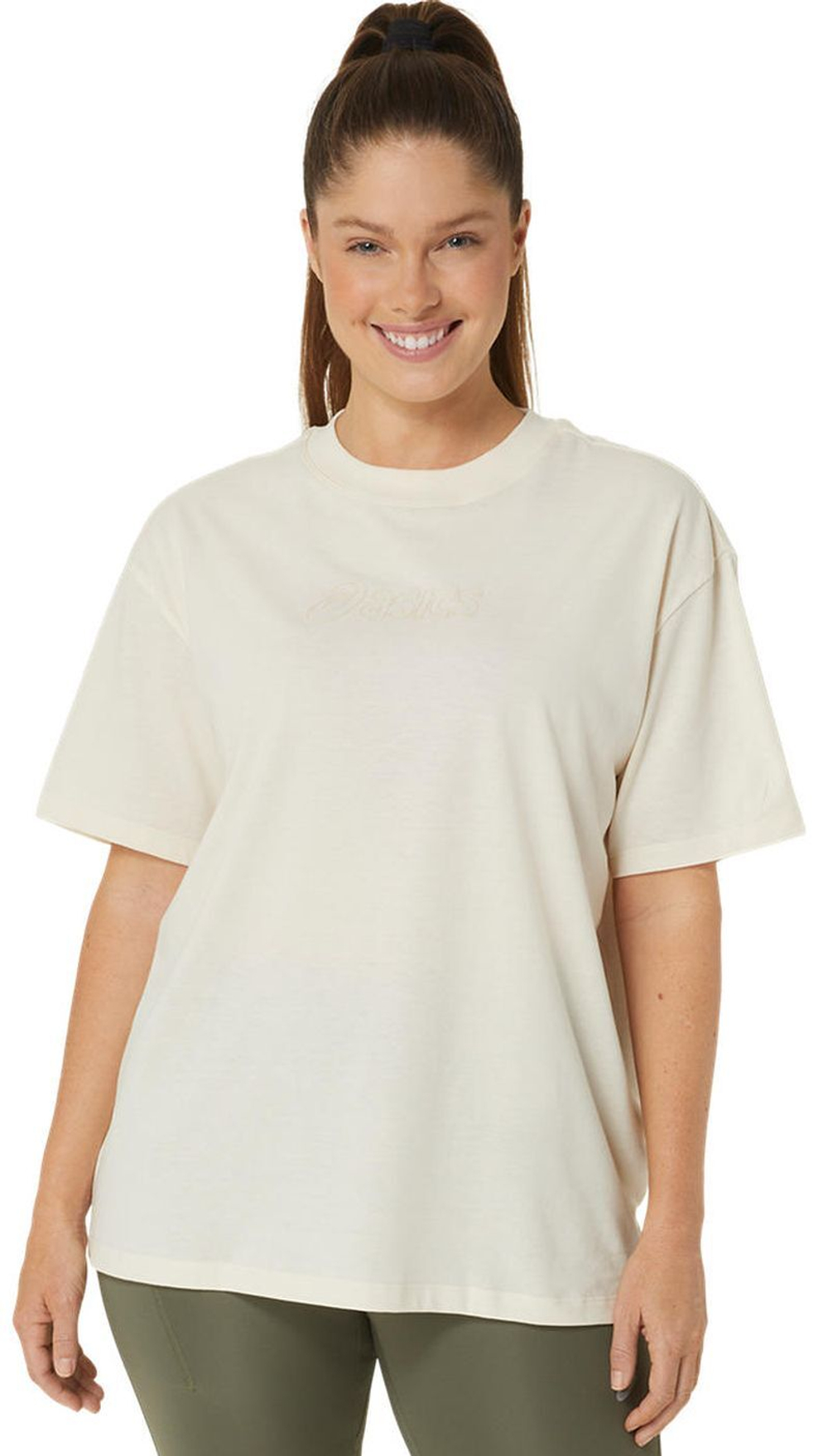 Женская теннисная футболка Asics Logo T-Shirt - Бежевый