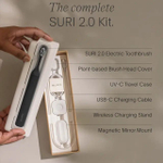 SURI Электрическая зубная щетка 2.0 Sonic Electric Toothbrush with UV Cleaning Travel Case, Midnight Black