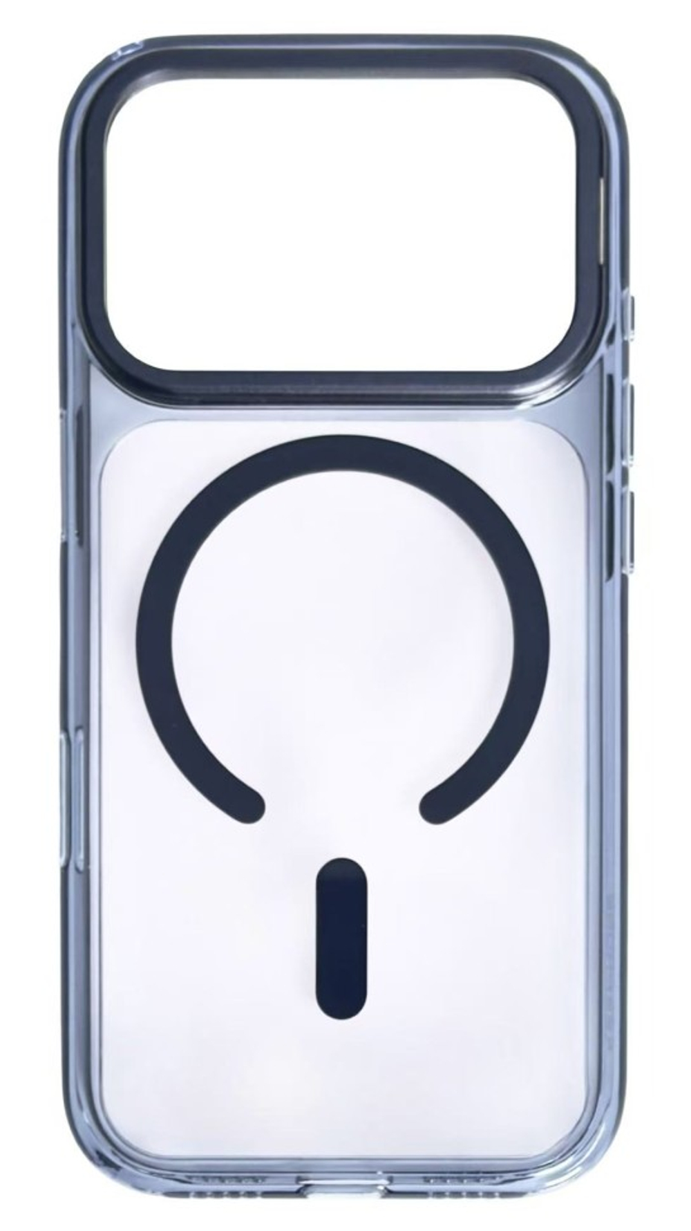 Накладка для i-Phone 17 Pro Max Keephone Magicam MagSnap с подставкой сине-прозрачный